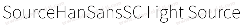 SourceHanSansSC Light SourceHanSan字体转换
